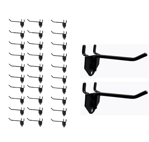 NectaCol 30 Packs 4" Long Metal Pegboard Hooks, Standard Hooks is Fit to Any Pegboard Panels