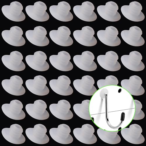 MENEONE Pegboard Hook Locks - 60 Translucent Plugs