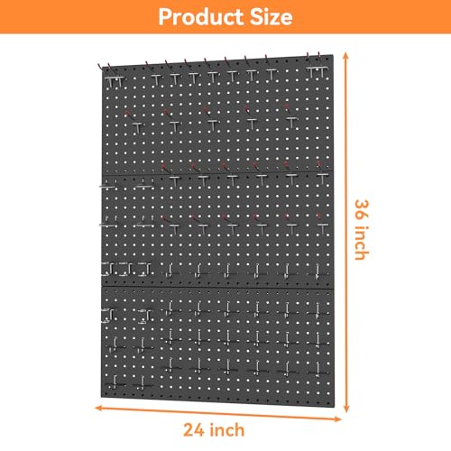 96PCS Metal Pegboard Kit with Hooks for Tools