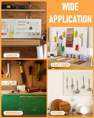 Heavy-Duty 1/4" Pegboard Hooks Set for Tools