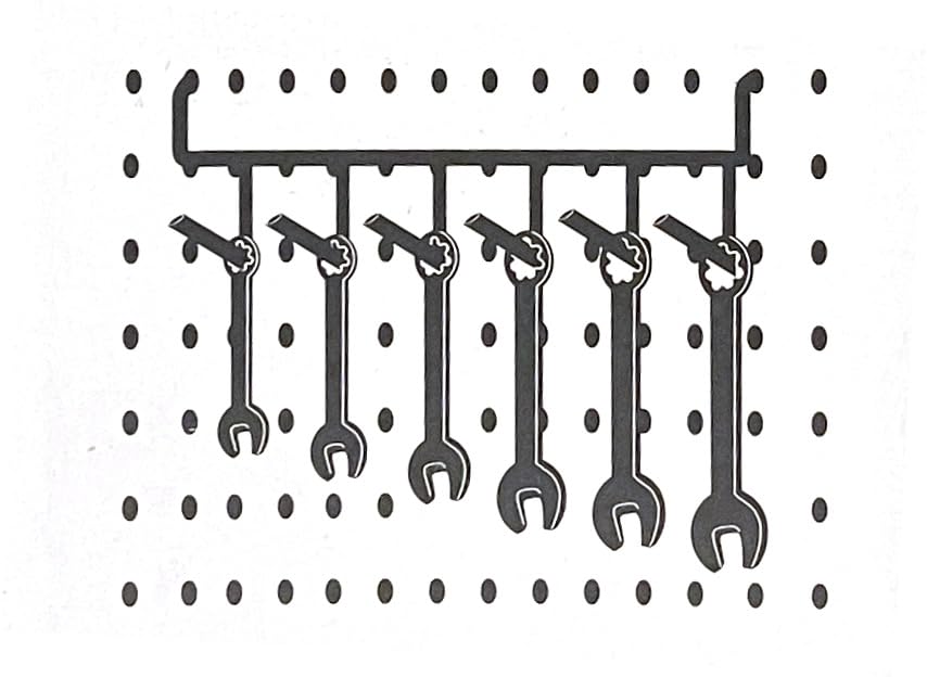 6-in-1 Multi-Tool Metal Pegboard Hooks - 2 Pack