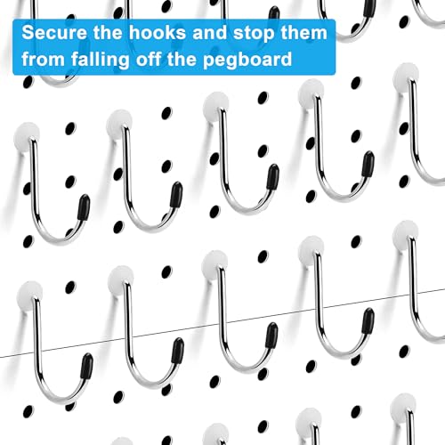 Pegboard Hook Locks, Peg Board Plugs, for Stopping Hooks from Falling Off, 120PCS, Translucent