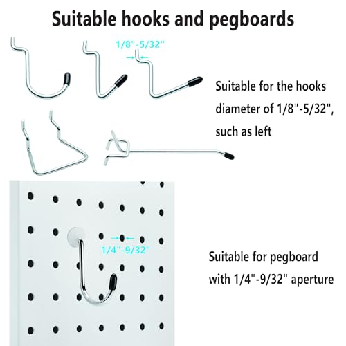Pegboard Hook Locks, Peg Board Plugs, for Stopping Hooks from Falling Off, 120PCS, Translucent