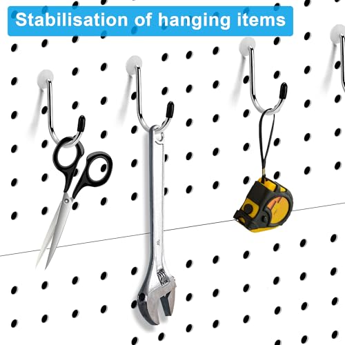 Pegboard Hook Locks, Peg Board Plugs, for Stopping Hooks from Falling Off, 120PCS, Translucent