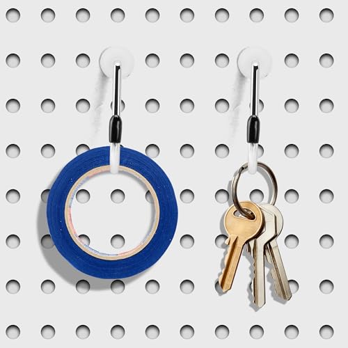 Pegboard Hook Locks, Peg Board Plugs, for Stopping Hooks from Falling Off, 120PCS, Translucent