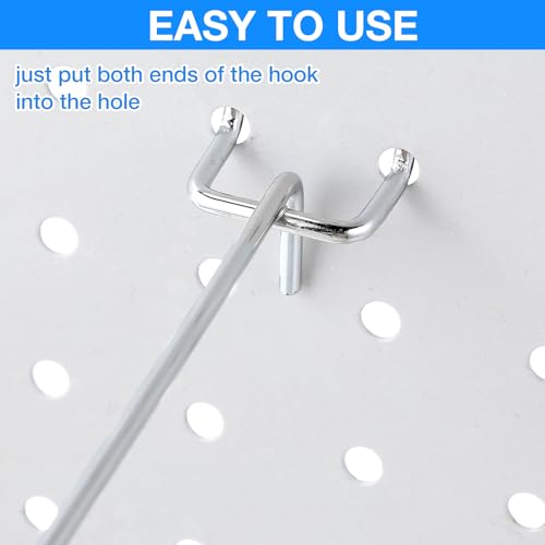 100 Pcs Metal Pegboard Hooks for Organizing