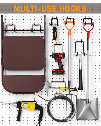 24 Pack Heavy Duty 1/4 Inch Pegboard Hooks