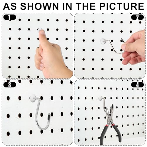 180 pcs Pegboard Hook Locks for Tool Organization