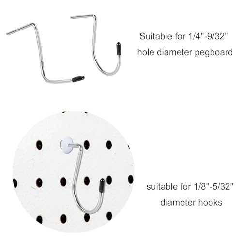 60pcs Pegboard Hook Locks for Tool Organization