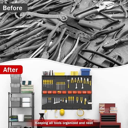 Ultrawall Black Pegboard Organizer for Garage Storage
