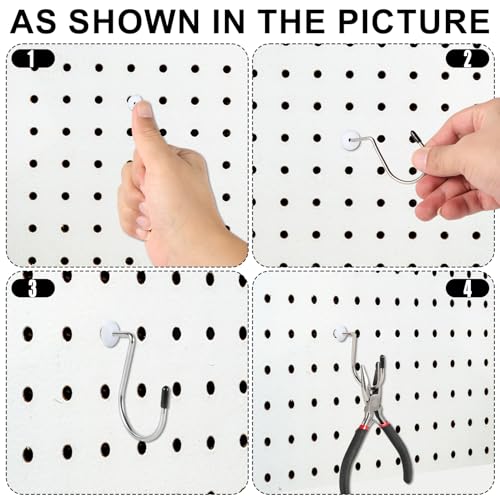 60pcs Pegboard Hook Locks for Tool Organization
