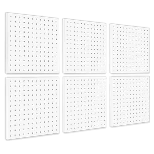 6-Pack Metal Pegboard Wall Organizer Panels