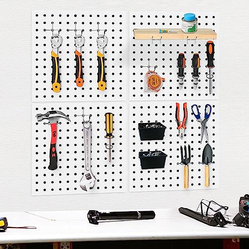 6-Pack Metal Pegboard Wall Organizer Panels