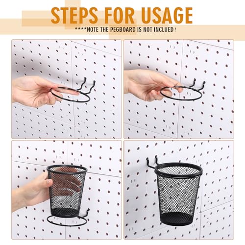 Spakon 6-Piece Pegboard Cup and Hook Set