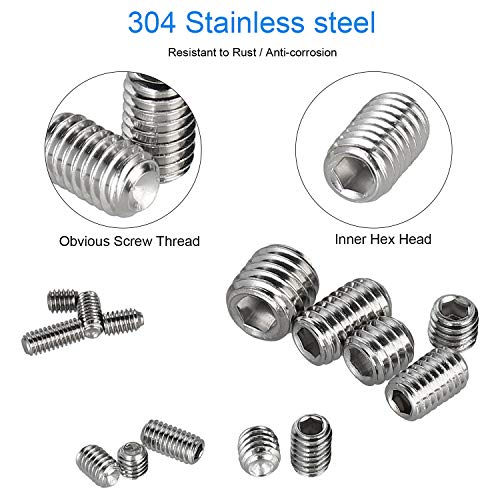 HanTof 340pcs Metric Hex Socket Set Screw Assortment