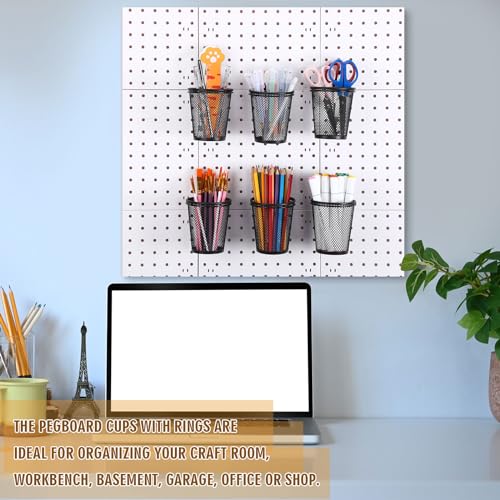 Spakon 6-Piece Pegboard Cup and Hook Set