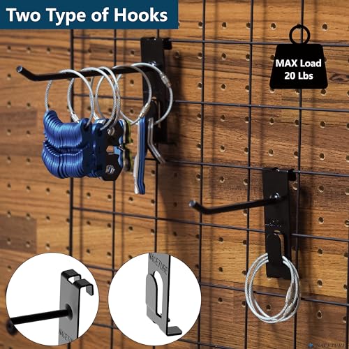 24 Durable Double Gridwall Hooks - 6 Inch