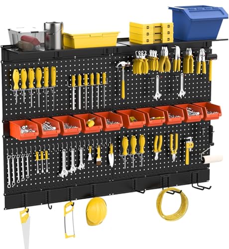 Ultrawall Black Pegboard Organizer for Garage Storage