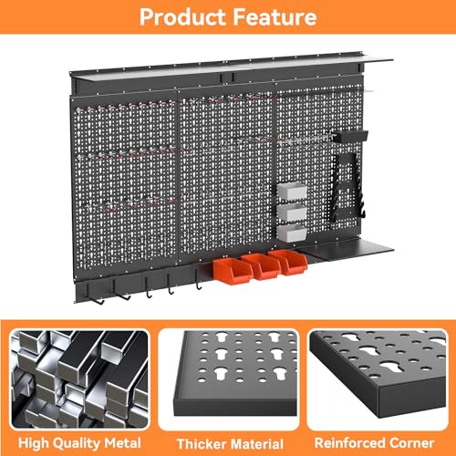 WALMANN 113PCS Modular Pegboard Organizer Kit