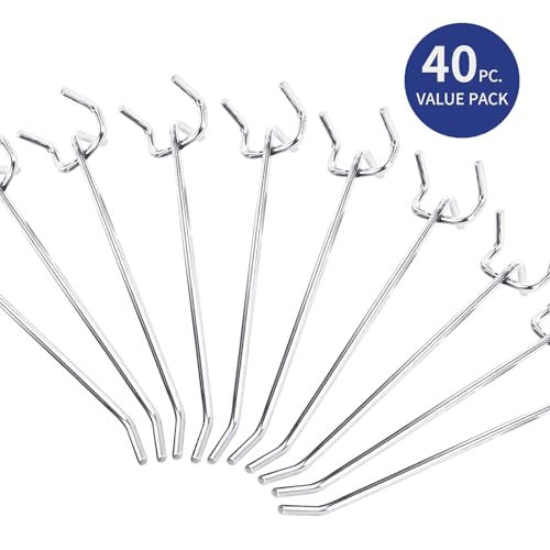 40-Piece Stainless Steel Pegboard Hook Set
