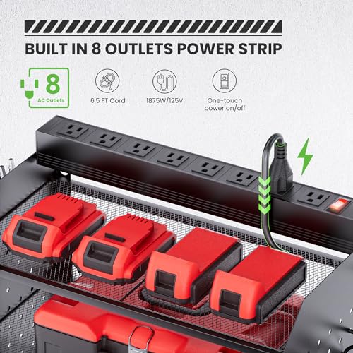TRZZ Power Tool Organizer with Charging Station, 3-Layer