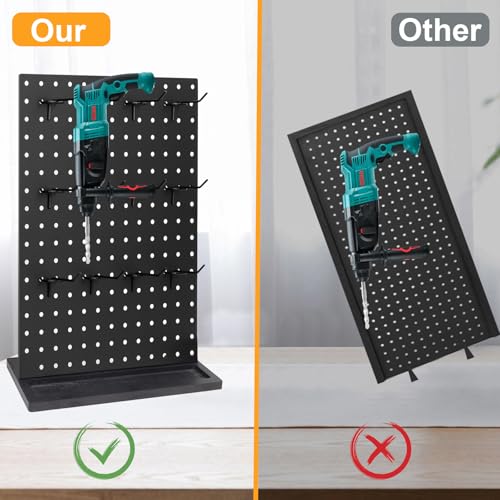 Metal Pegboard Display Stand with 12 Hooks