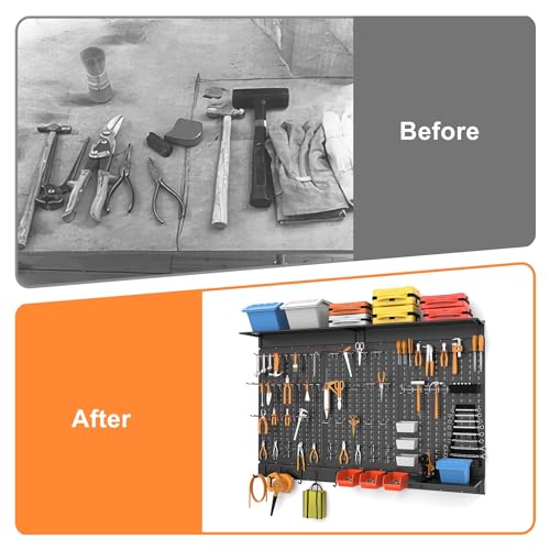 WALMANN 113PCS Modular Pegboard Organizer Kit