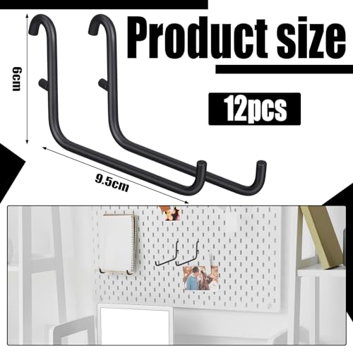 GlikCeil 12 Pcs Waterproof Pegboard Hooks Set