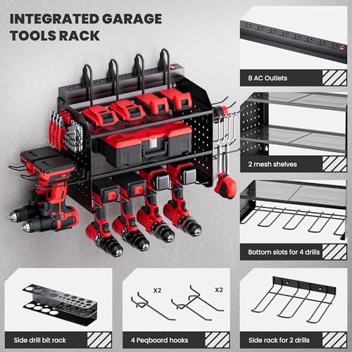TRZZ Power Tool Organizer with Charging Station, 3-Layer