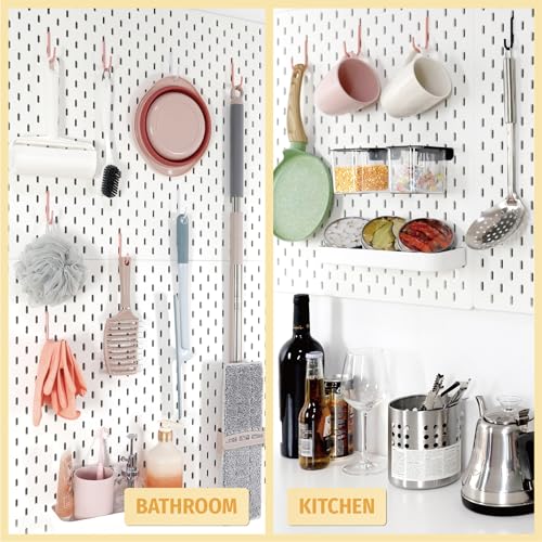 Pink Pegboard Hooks for IKEA Skadis - 16 Pack