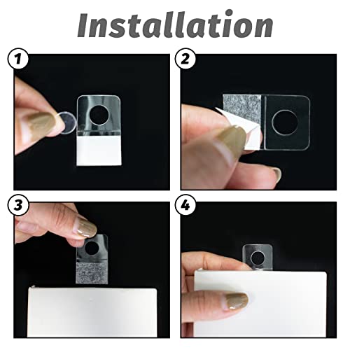 1000pcs Clear Self-Adhesive Hang Tabs Hooks