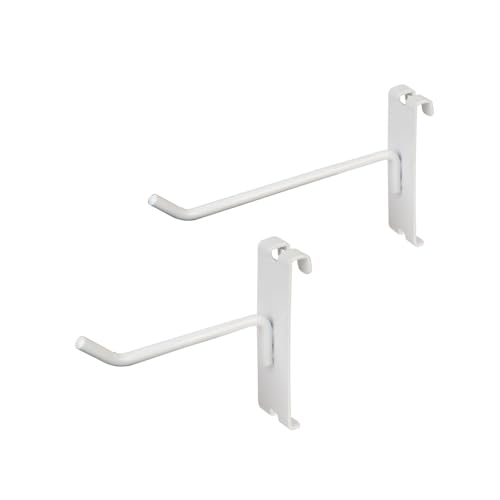 Metal Gridwall Hooks Set - 12 Pack, 4" & 6