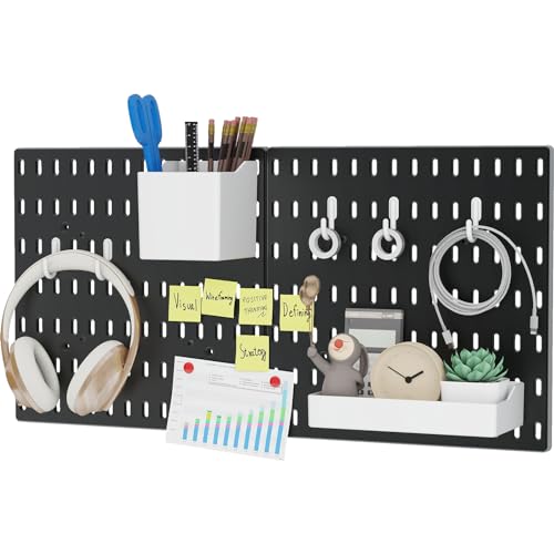 Nafenai Black Pegboard Organizer Kit - 2 Pieces