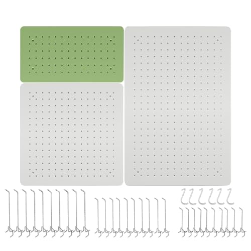 Heavy-Duty Metal Pegboard Organizer with Hooks