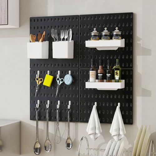 Nafenai Black Pegboard Organizer Kit - 2 Pieces
