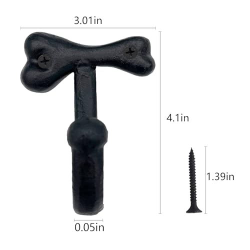 Heavy Duty Cast Iron Dog Bone Wall Hooks