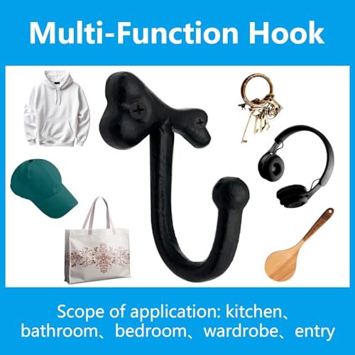 Heavy Duty Cast Iron Dog Bone Wall Hooks