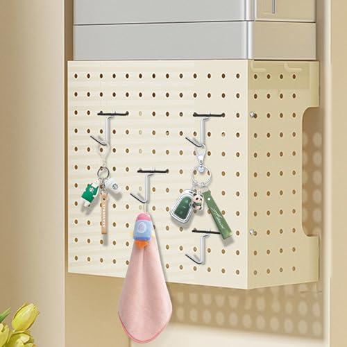 Black Peg Locks Plastic Pegboard Hook Organizer - 60Pcs