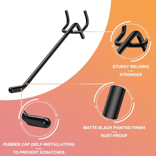 CICICO Black Pegboard Hooks - 30 Pack, Various Sizes