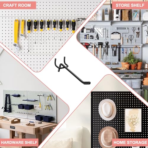 CICICO Black Pegboard Hooks - 30 Pack, Various Sizes