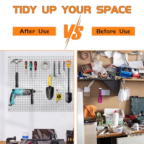 Onsski 50-Pack Pegboard Hooks for Tool Organization