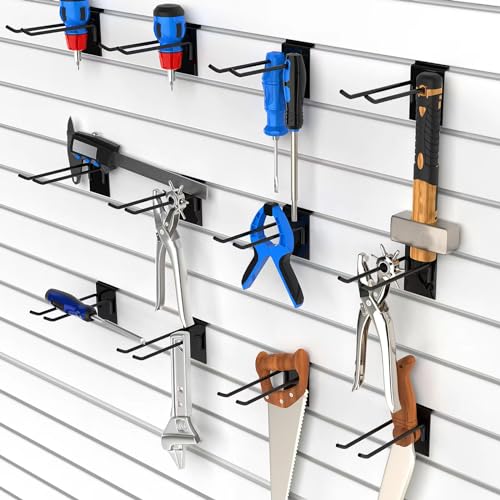 Heavy Duty 6 Inch Slatwall Hooks - 12 Pack