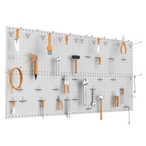 TORACK 4-Piece Metal Pegboard Panels for Organizing
