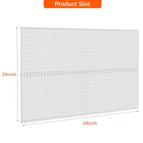 TORACK 4-Piece Metal Pegboard Panels for Organizing