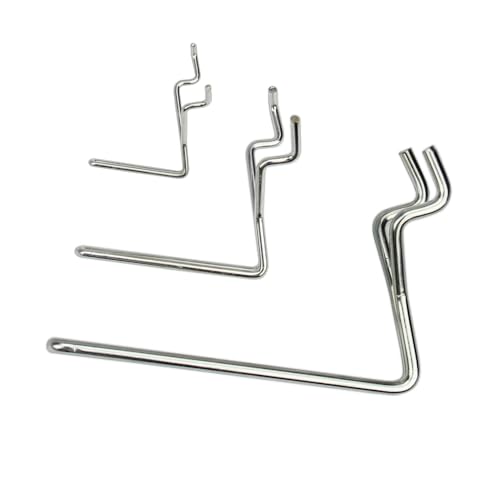 60-Pack Zinc Plated Pegboard Hooks - Assorted Sizes