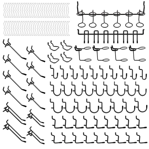 Heavy Duty Metal Pegboard Hooks Set, 176 Pcs