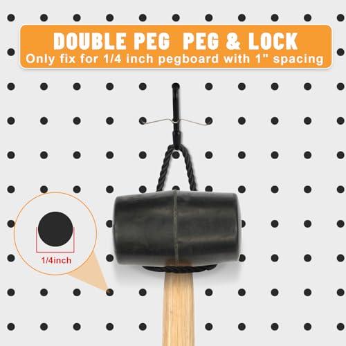 Heavy Duty Metal Pegboard Hooks Set, 176 Pcs