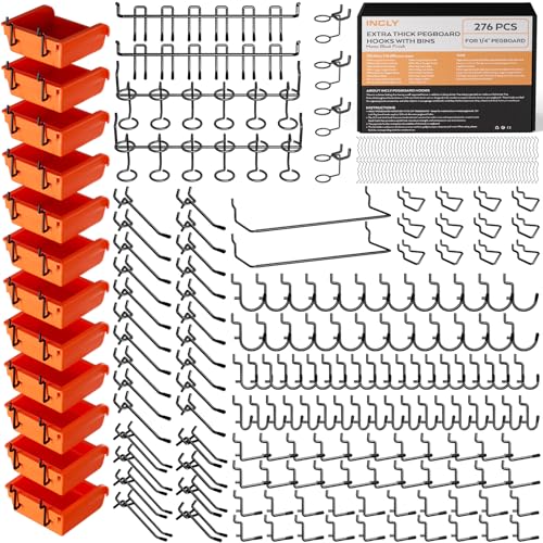 276PCS Heavy Duty Pegboard Organizer Kit