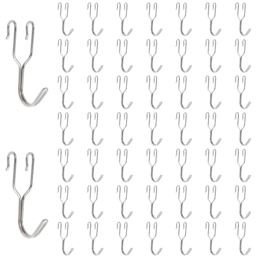 MOROBOR 50pcs Rustproof Stainless Steel Pegboard Hooks