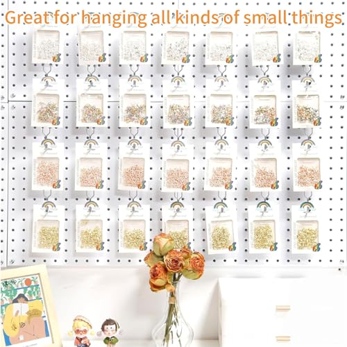 MOROBOR 50pcs Rustproof Stainless Steel Pegboard Hooks